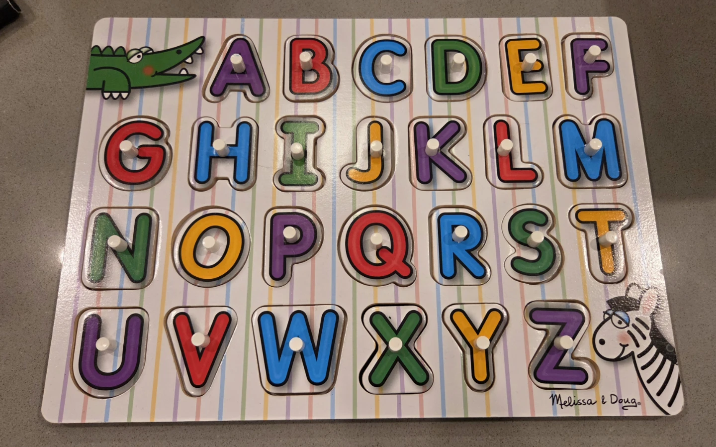 Melissa & Doug Wood Board Puzzles - Alphabet/Numbers/Colours - photo 2