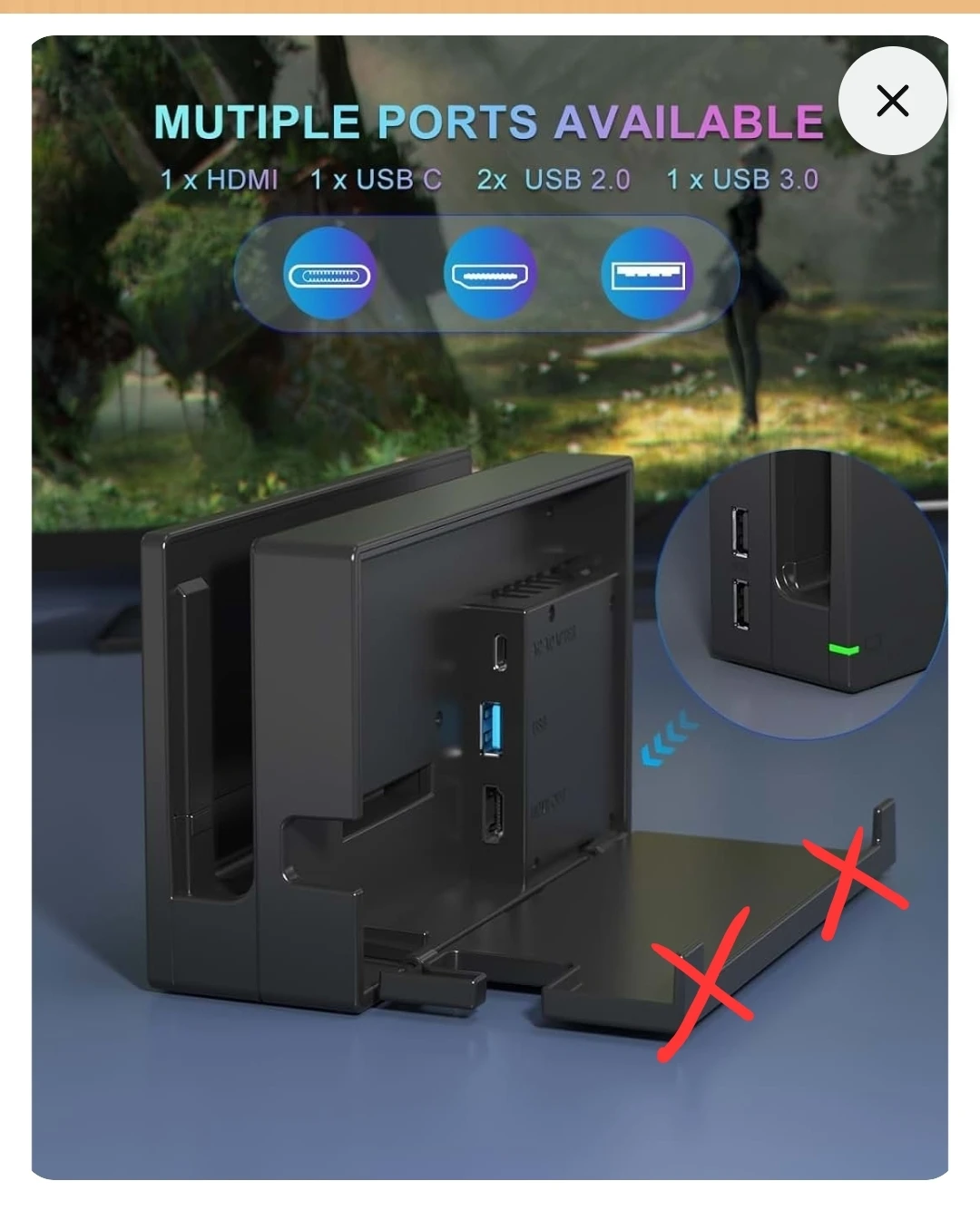 Dock Station for Switch/Switch OLED, TV dock w HDMI cable - photo 4