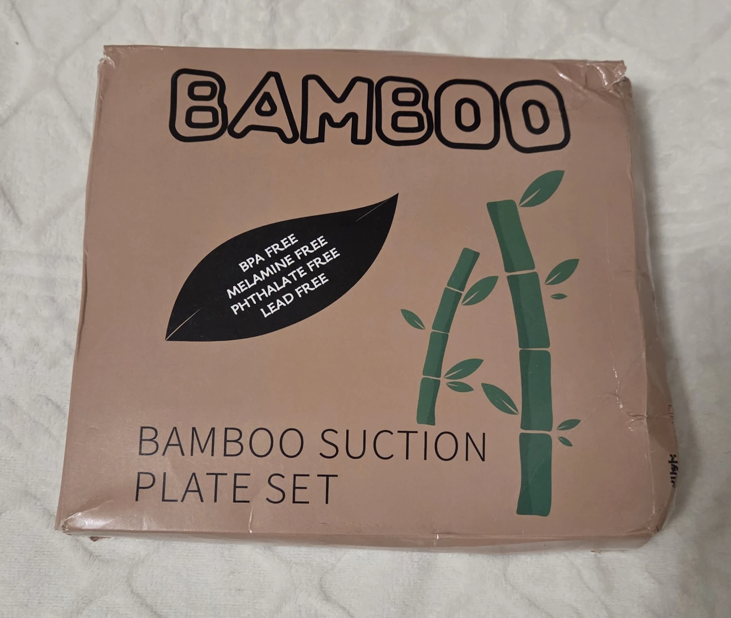 Bamboo Suction Plate Set with Utensils - photo 2