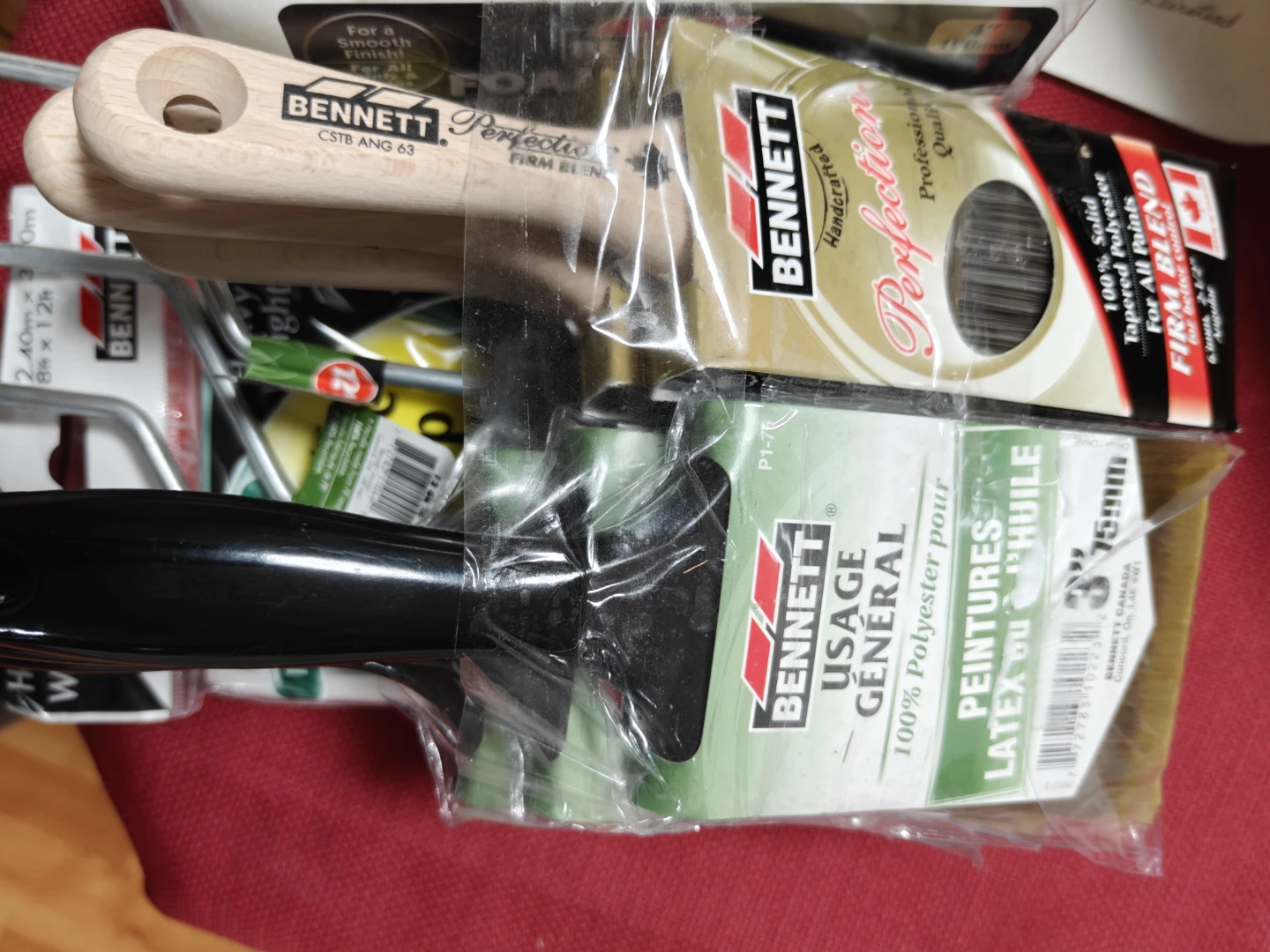 Bennett Paint Brushes and Plastic Drop Sheet Set