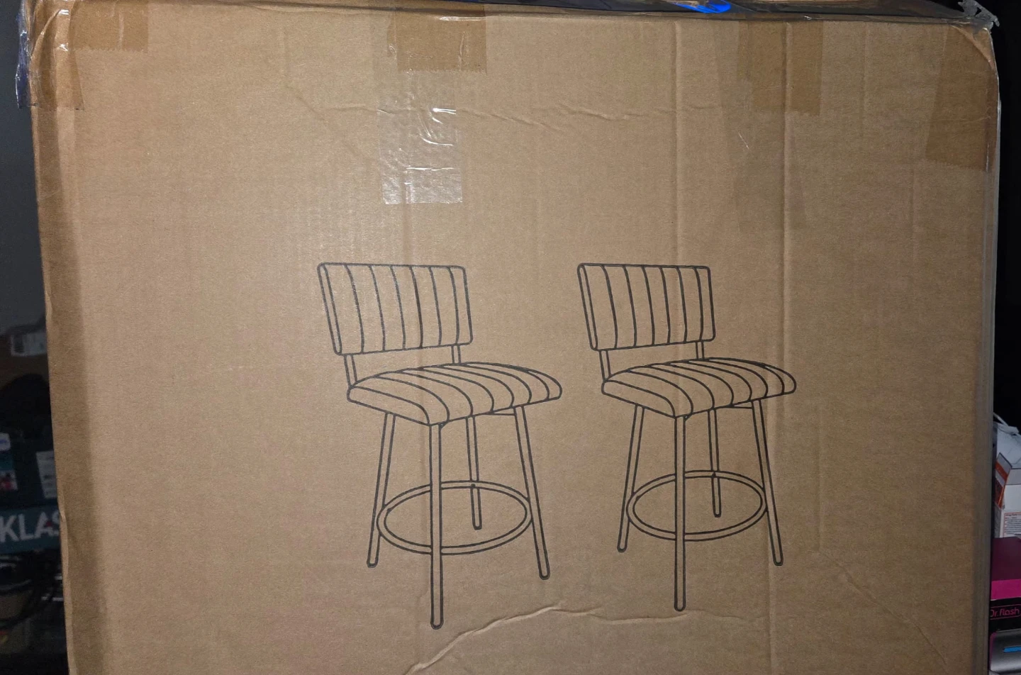 White Swivel Counter Height Bar Stools - Set of 2 (White) - photo 5
