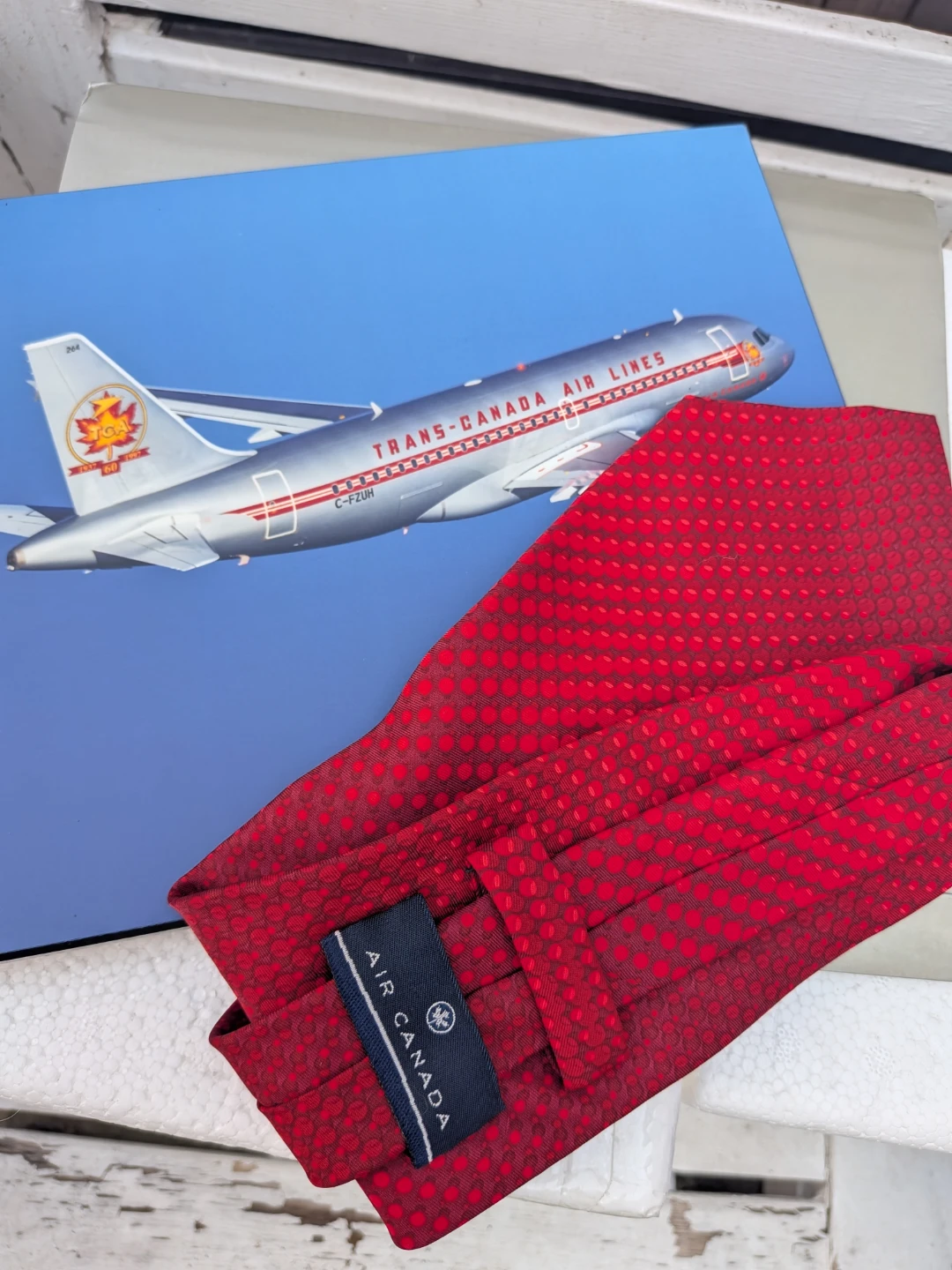 Air Canada Plaque and Red Tie
