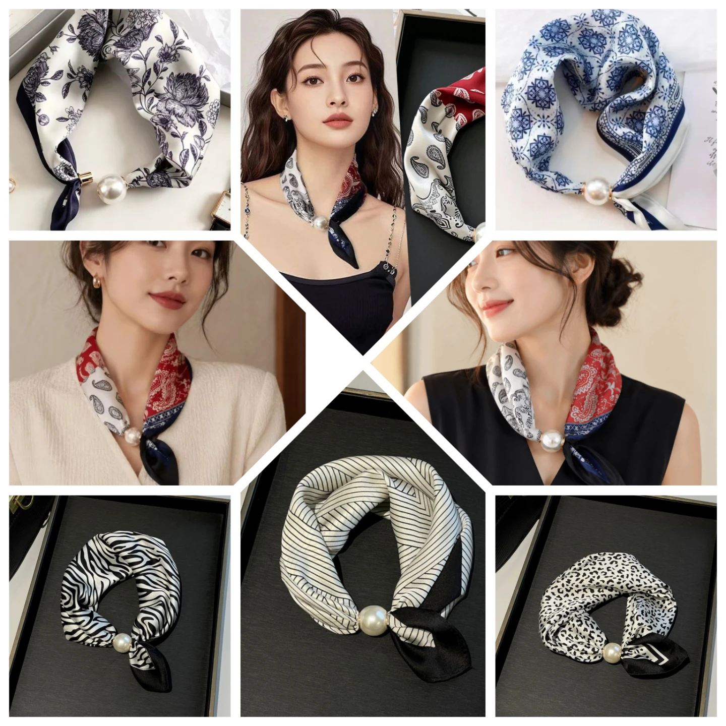 Women's Magnetic Silk Necklace Scarf - photo 2