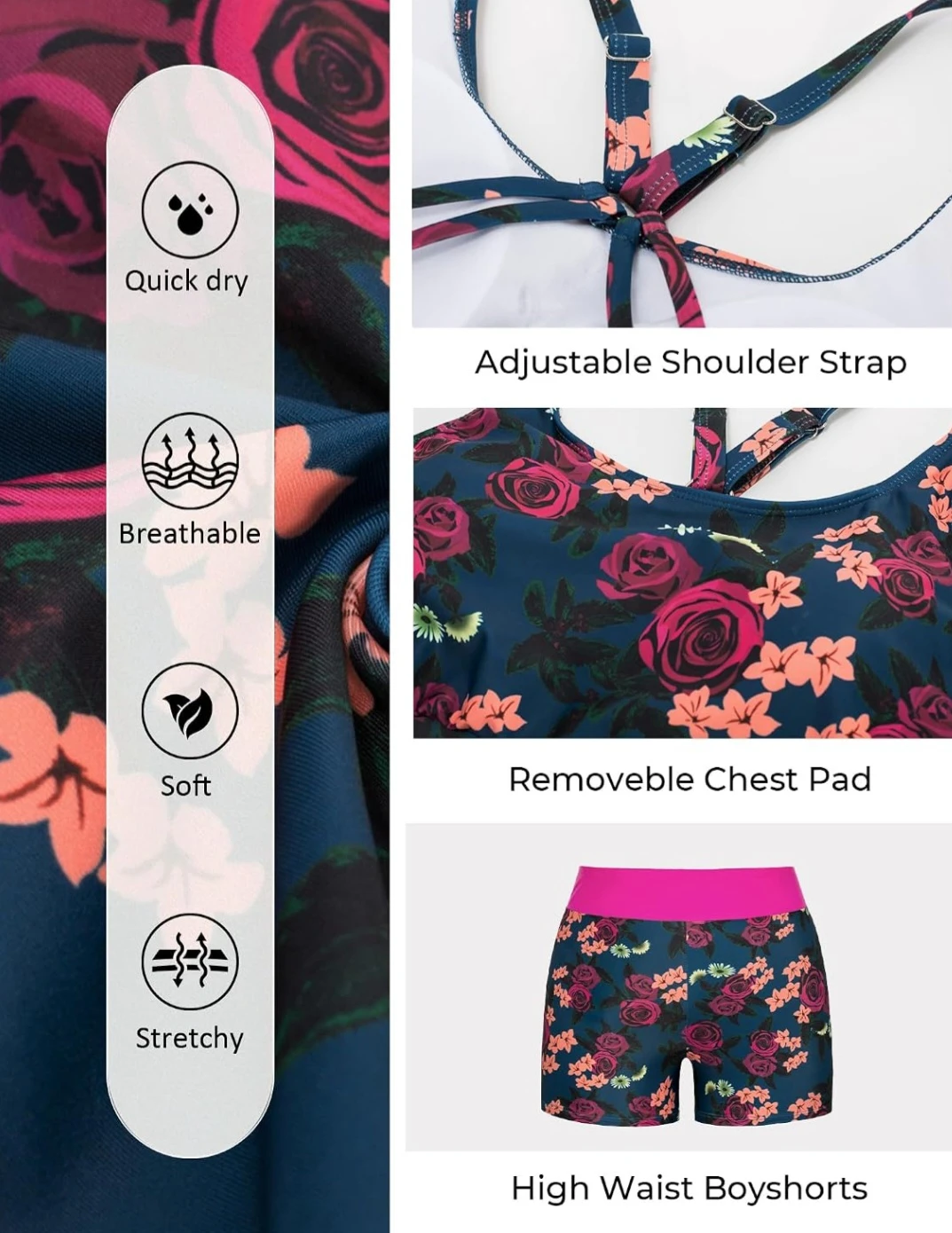 New 4XL Woman's Floral Print Bikini Set - photo 5