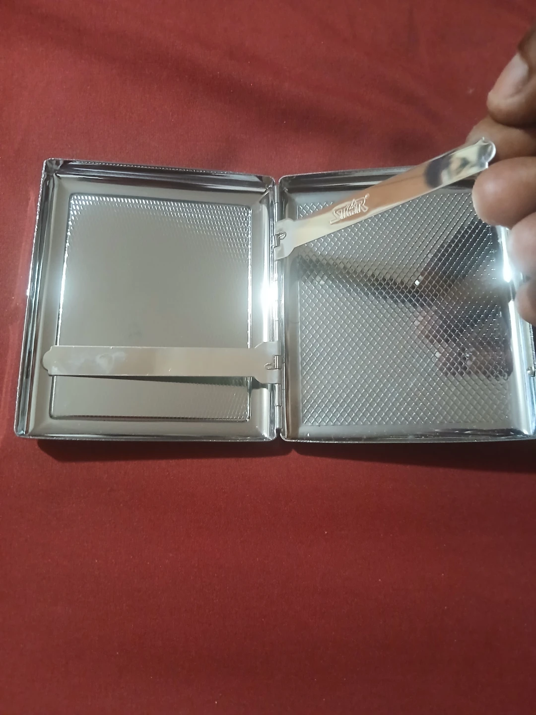 Chrome Motorcycle Picture Cigarette Case - photo 3