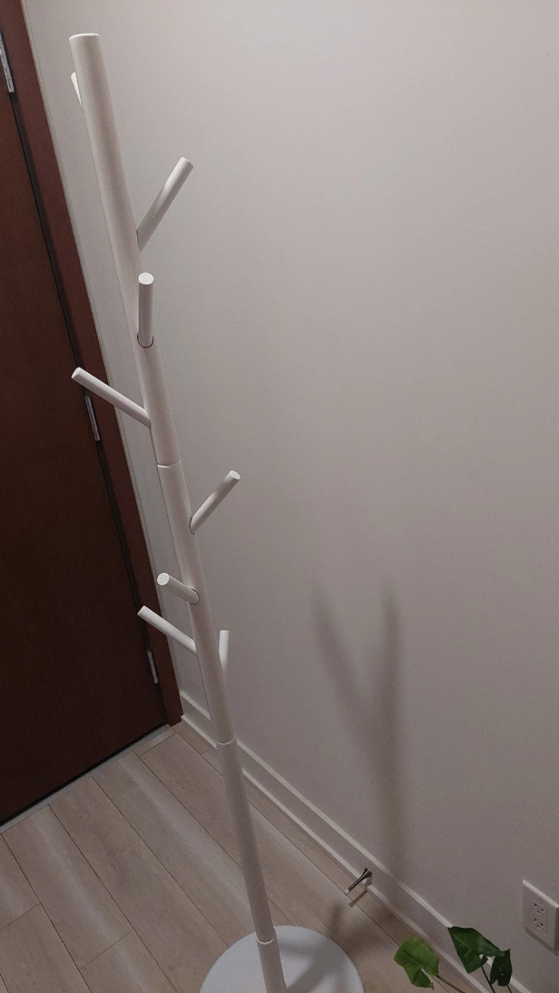 Modern White Standing Coat Rack - photo 2