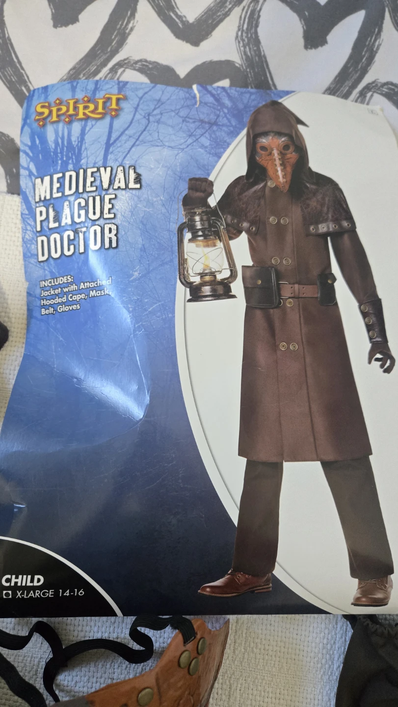 Spirit Halloween Medieval Plague Doctor Costume XL Youth