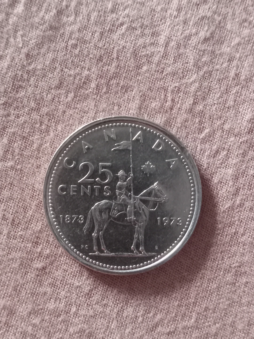 1973 RCMP Centennial 25-Cent Coin
