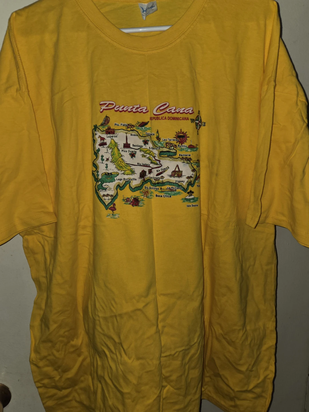 'Punta Cana, DR Topography' Graphic T-Shirt in a Men's 3X