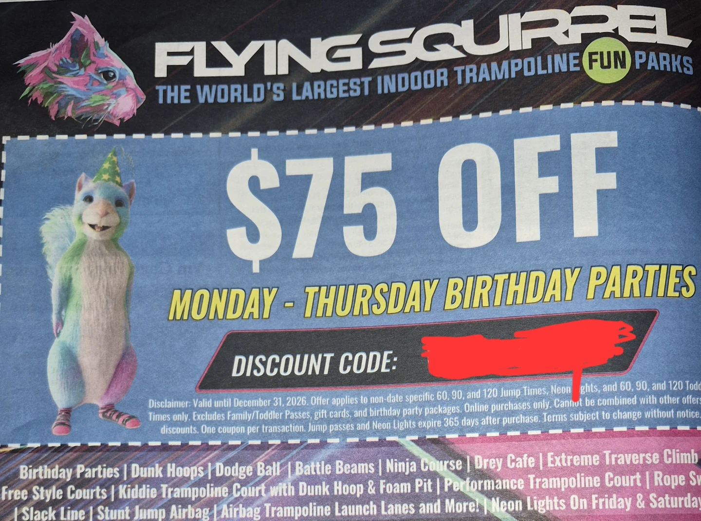 Flying Squirrel $75 Off Coupon