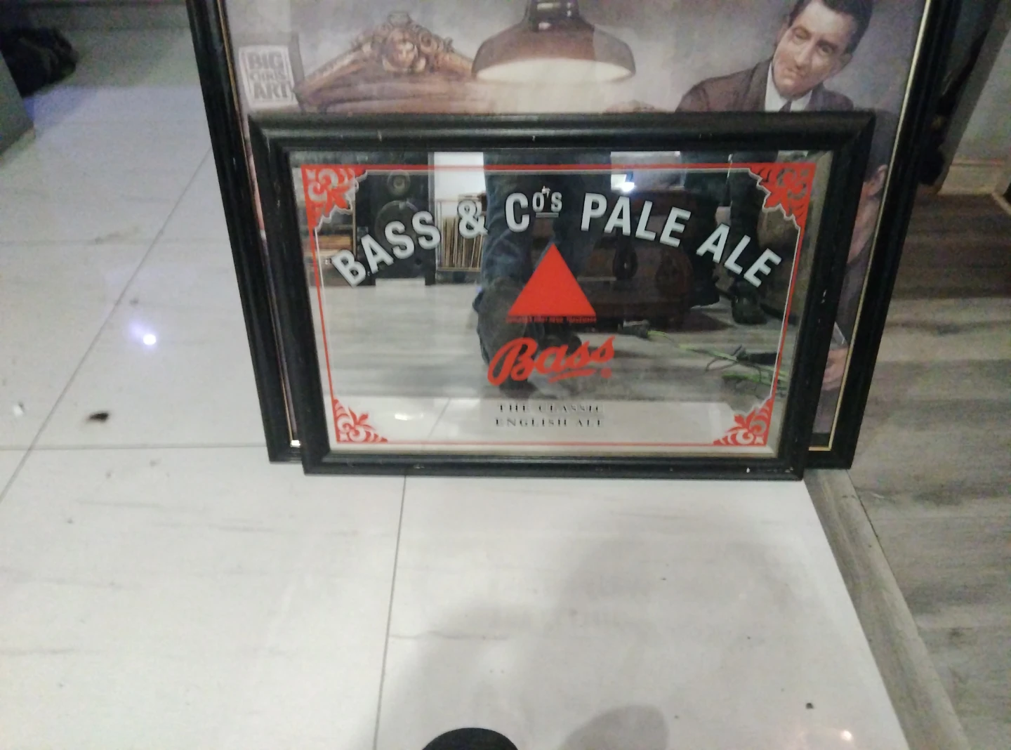Bass & Co's Pale Ale Vintage Mirror Sign