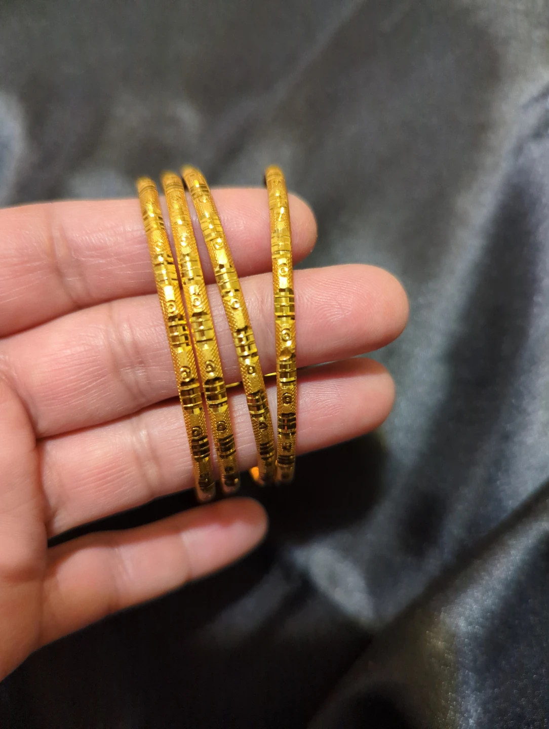 Set of 4 Gold Tone Bangles