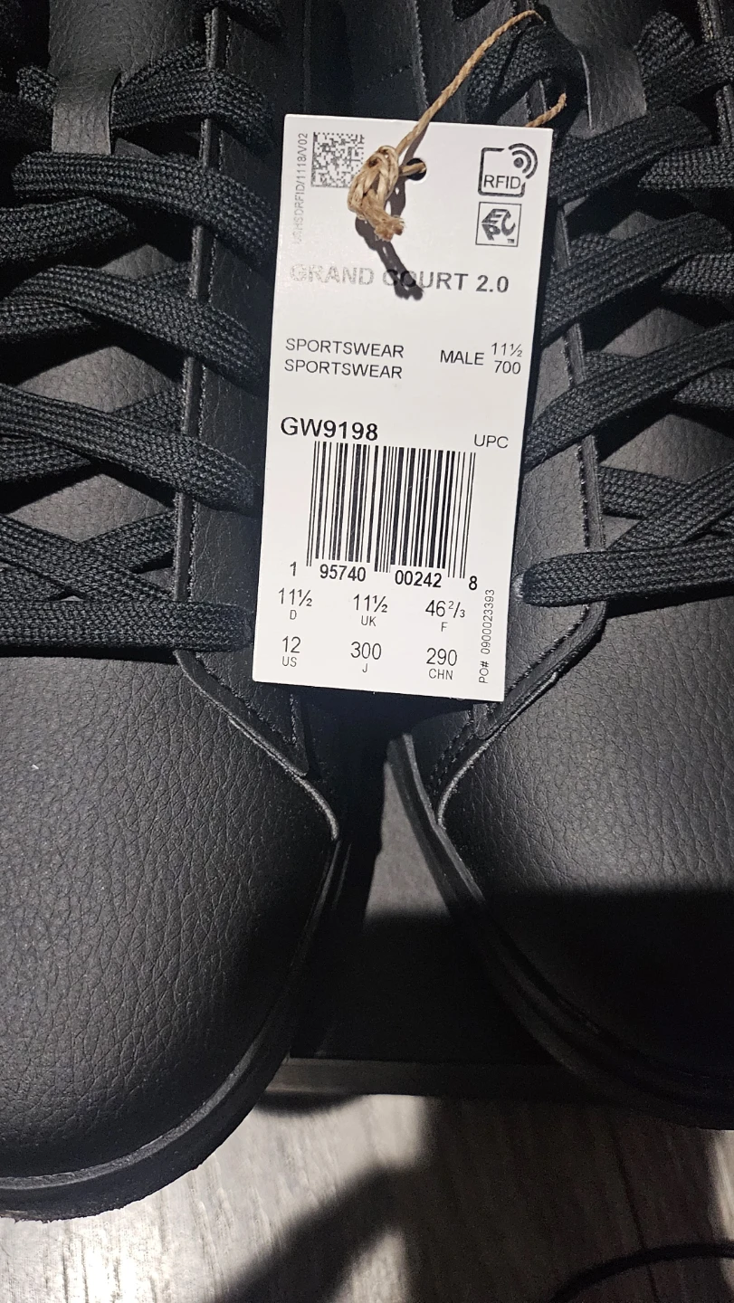 Adidas Grand Court 2.0 Sneakers - Black (US 12) - photo 4