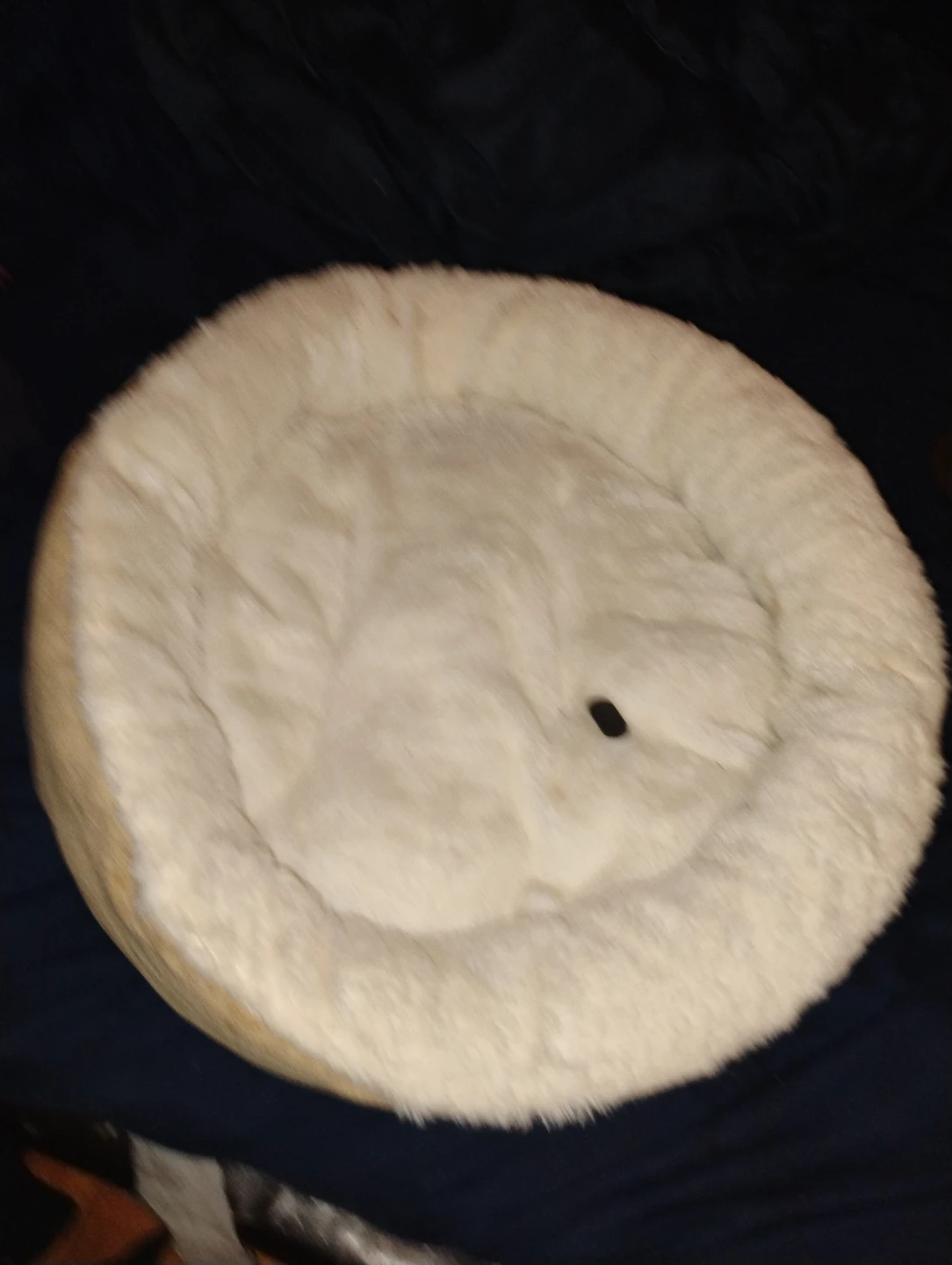 Cream Round Pet Bed