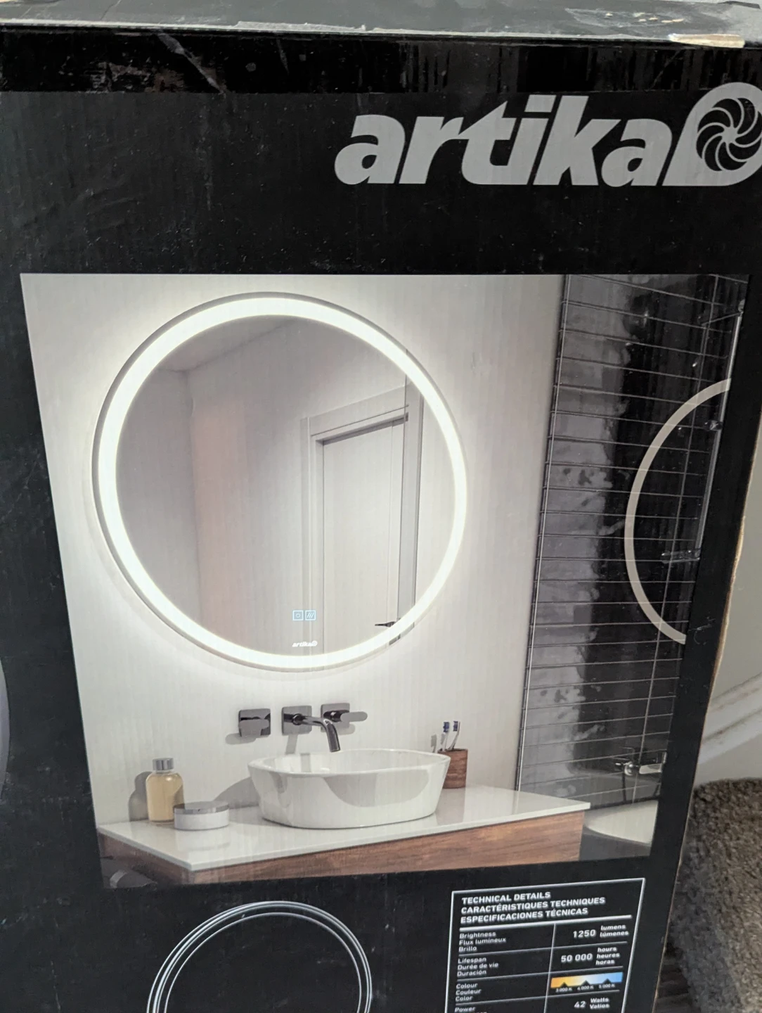 Artika Mateo LED Wall Mirror with Defogger - photo 3