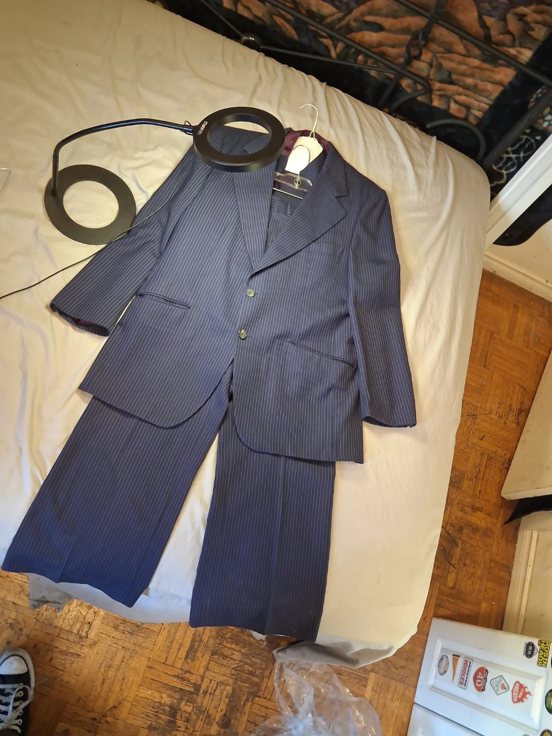 Three-Piece Navy Pinstripe Suit For sale - photo 2