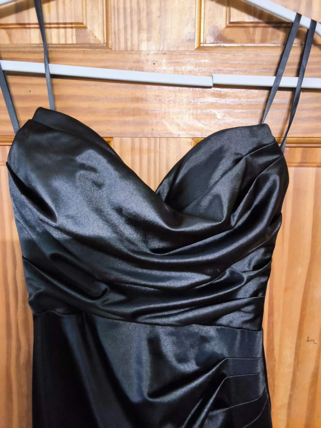 Blondie Nites Black Satin Evening Dress - photo 2