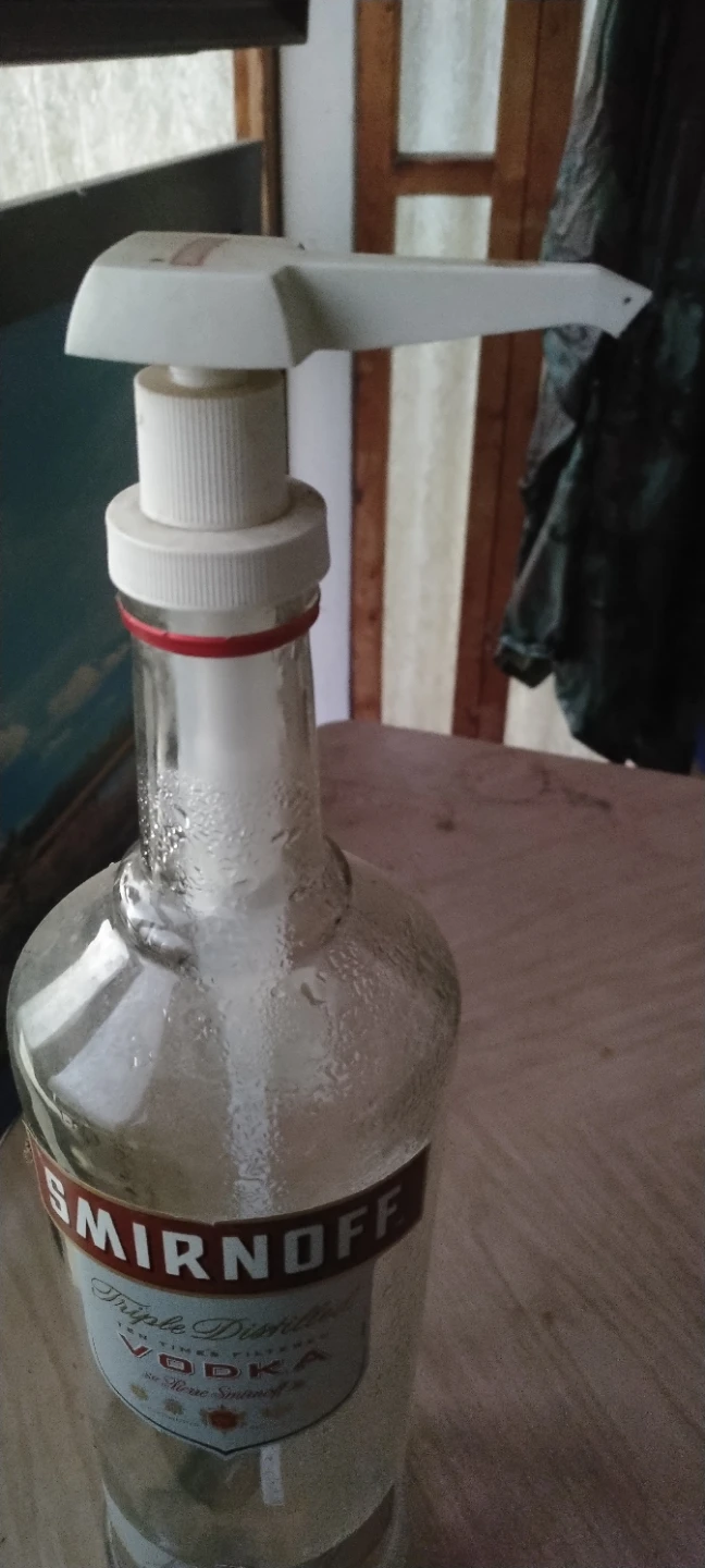 Empty Smirnoff Glass Bottle with Pump - photo 3