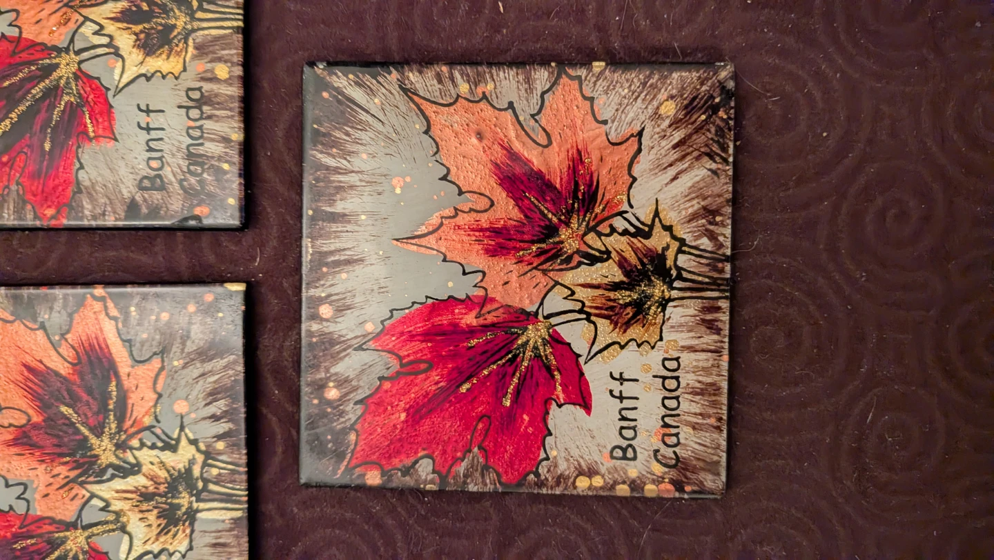 Set of 4 Banff Canada Decorative Coasters - photo 2