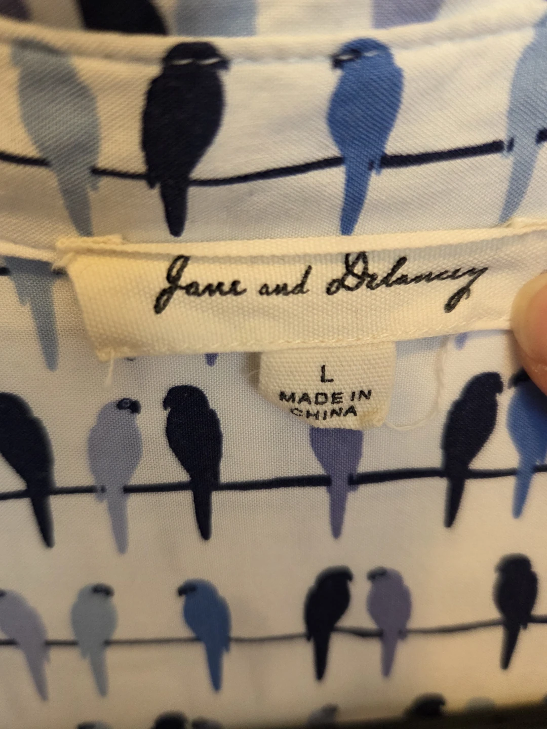 Jane & Delaney "Birds on a wire" Shirt (L) - photo 2