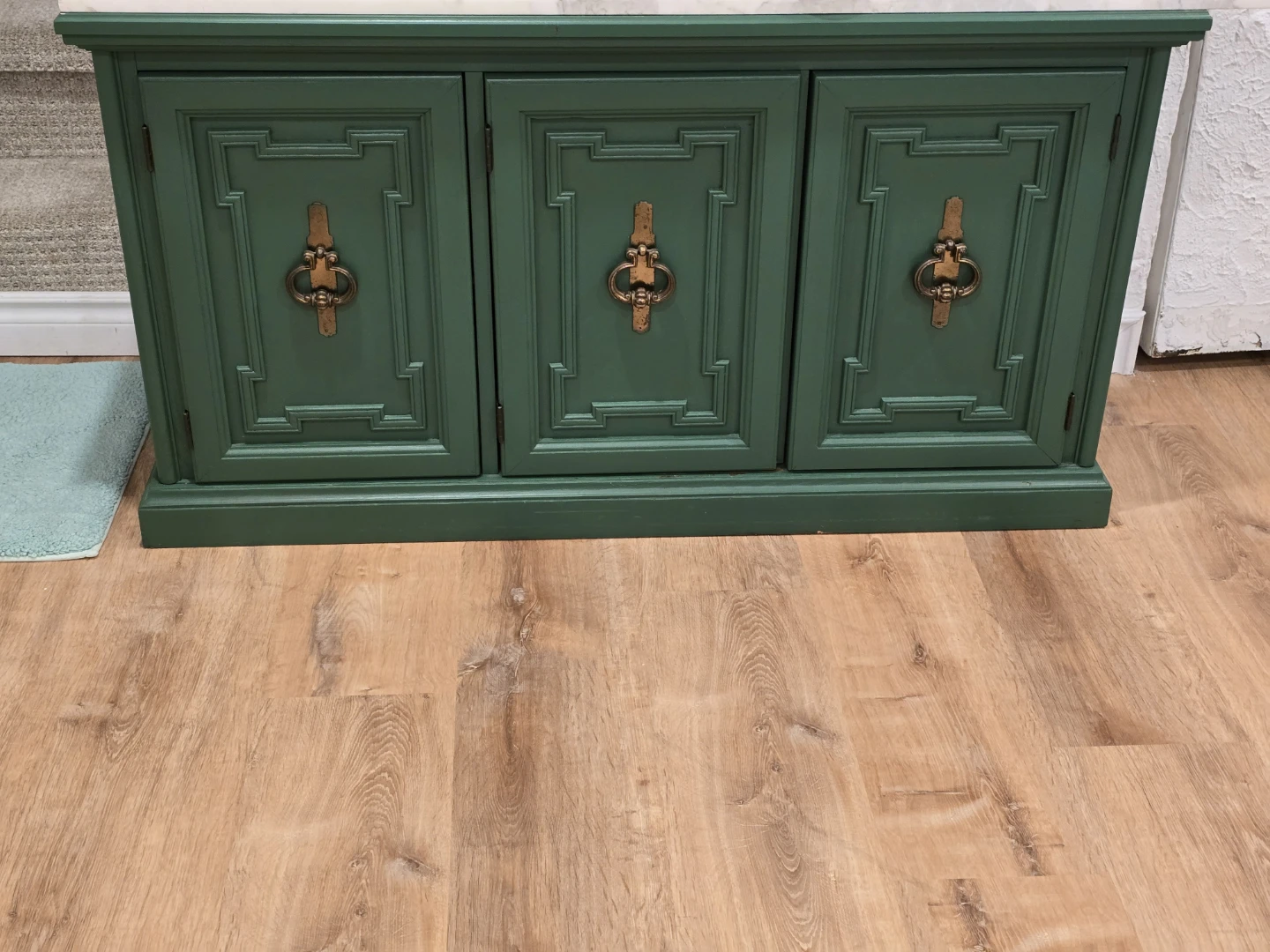 Green Three-Door Storage Cabinet