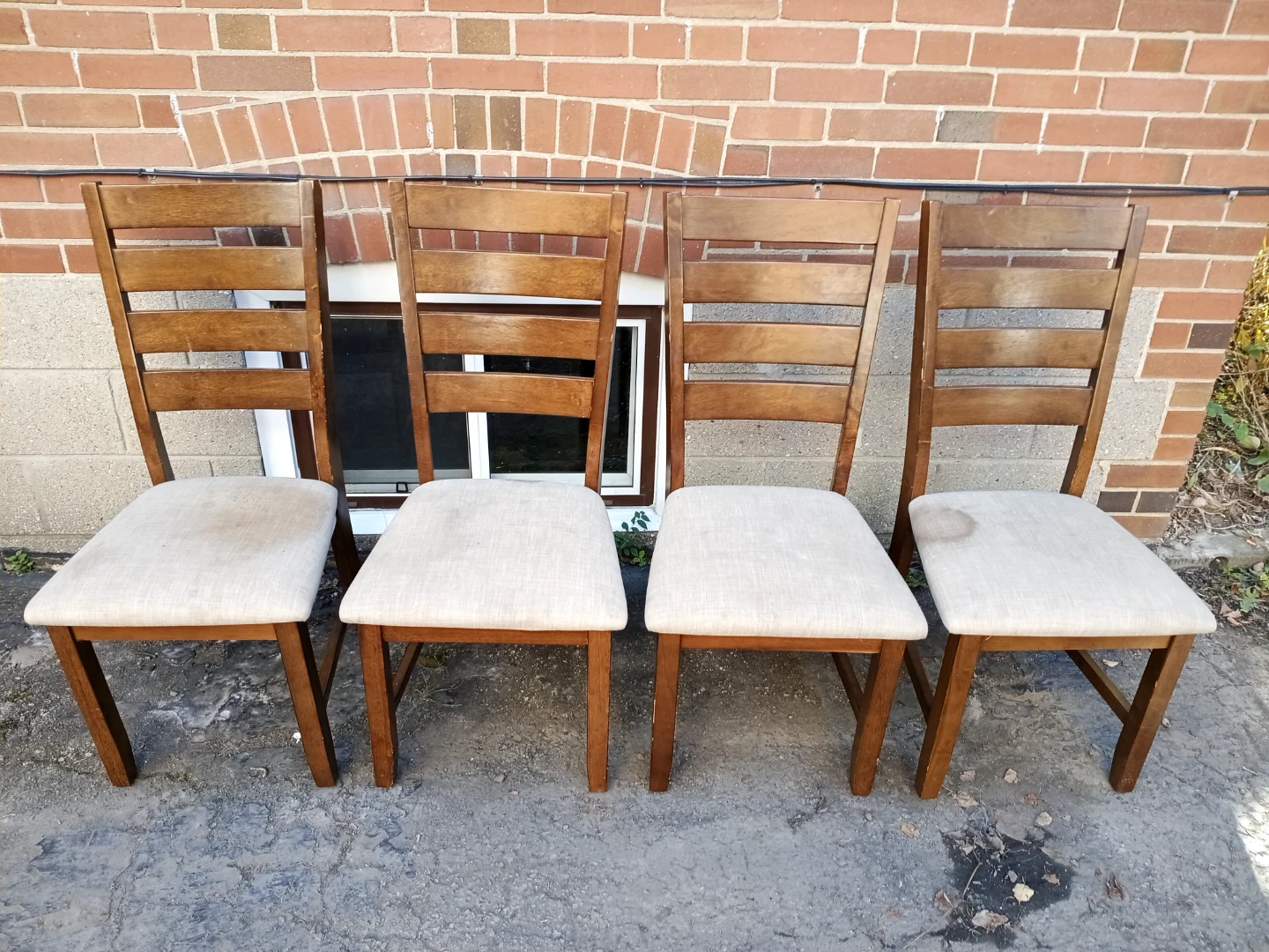 Set of 4 Wood Dining Chairs
