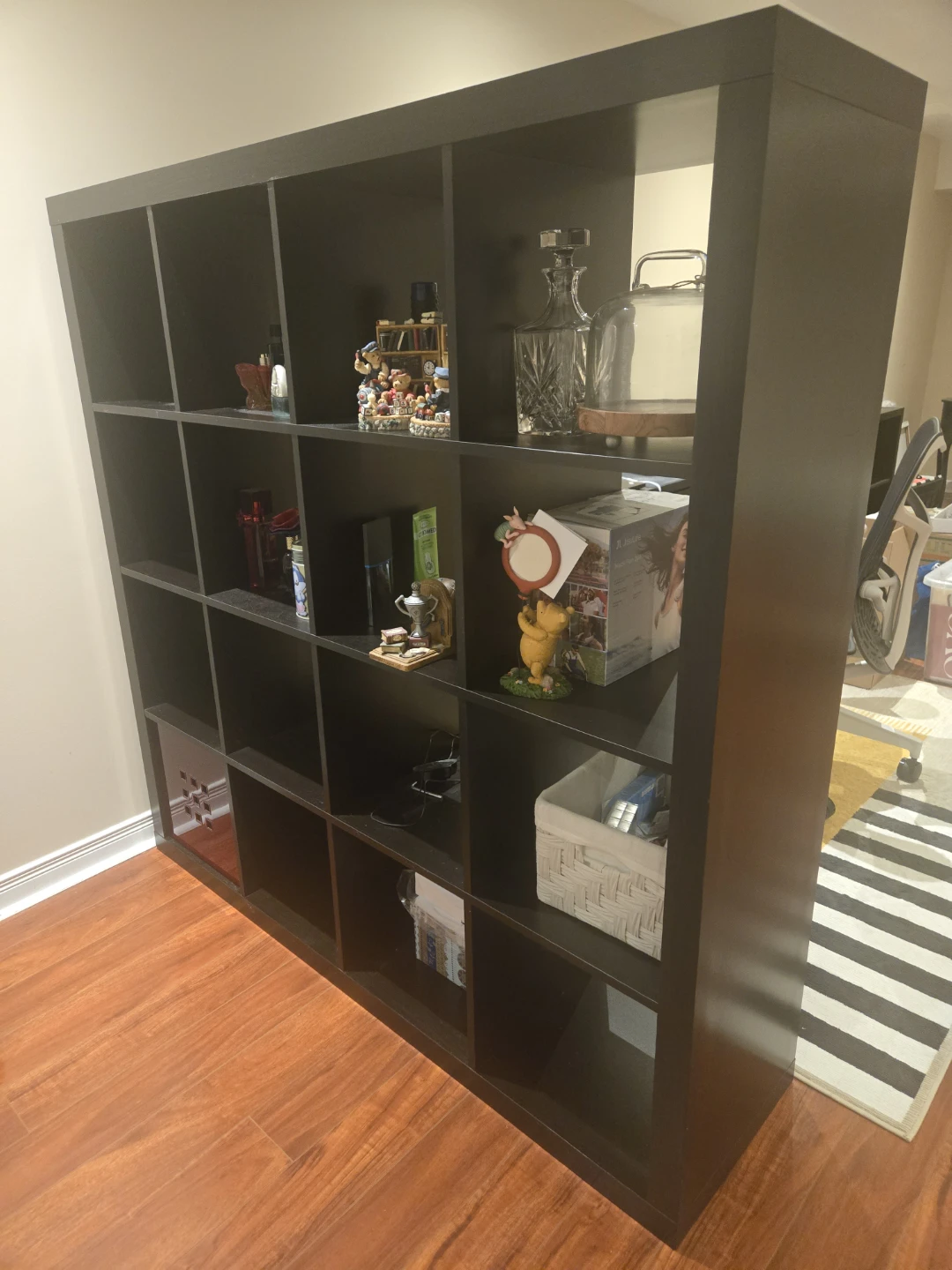IKEA KALLAX Shelving Unit Black-Brown
