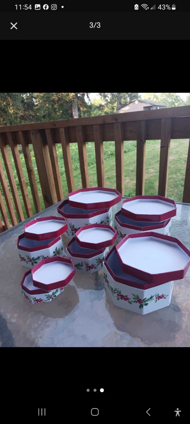 Set of 5 Nested Christmas Decorative Boxes - photo 2