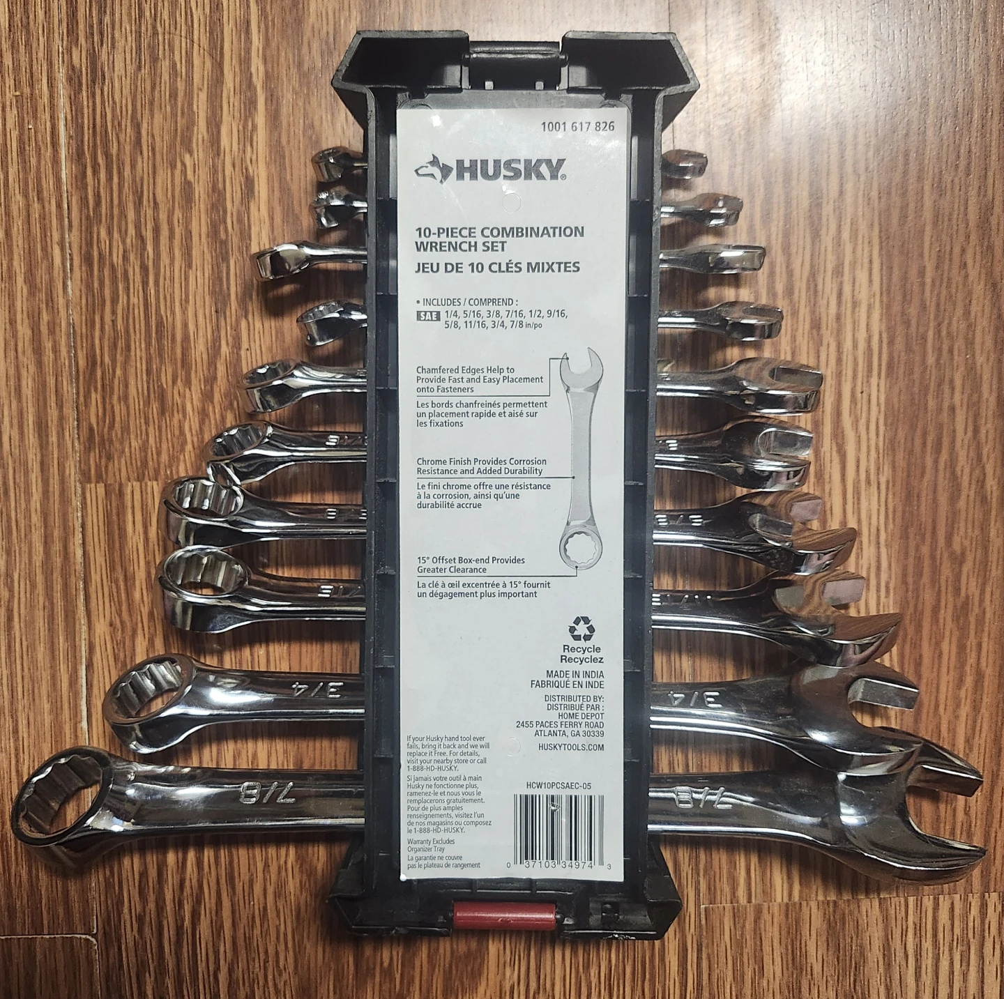 Husky 10-Piece SAE Combination Wrench Set - photo 2