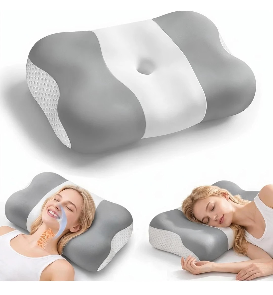 Memory Foam Ergonomic Cervical Pillow