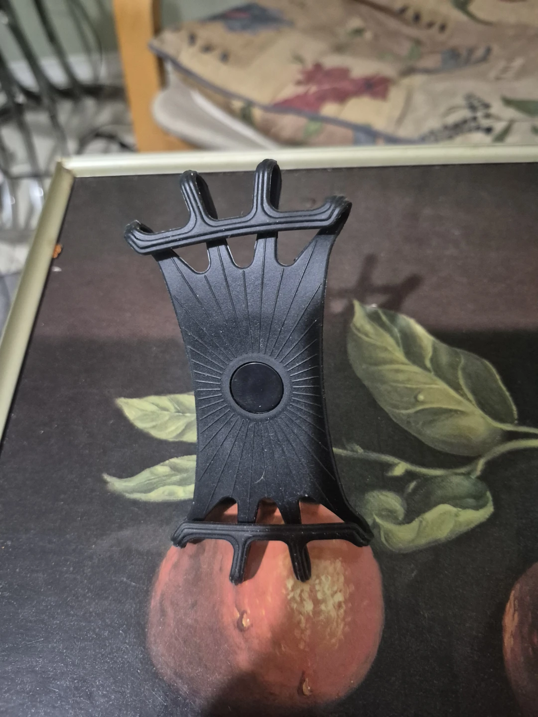 Bike mounted Black Rubber Phone Holder