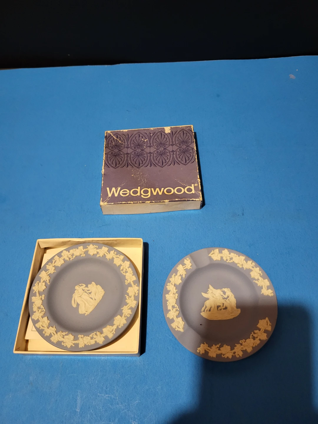 Wedgwood Blue Jasperware Trinket Dishes