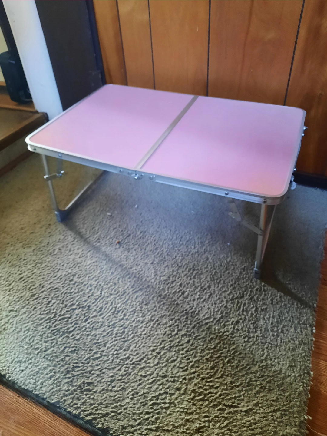 Pink Portable Folding Table