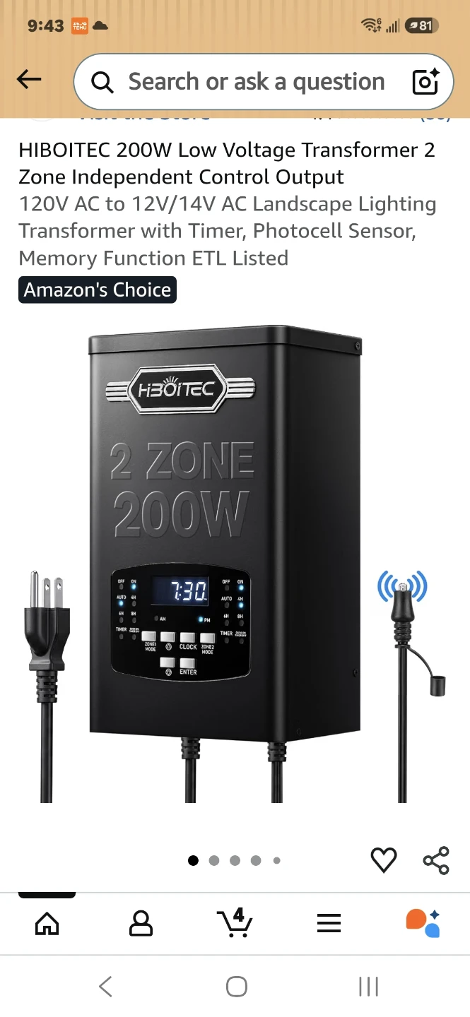 HIBOITEC 200W Low Voltage Landscape Lighting Transformer - photo 3