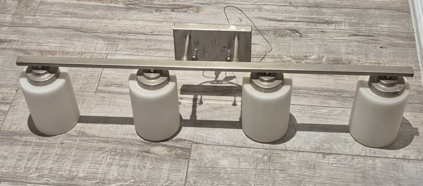 4-Light Brushed Nickel Bathroom Vanity Fixture