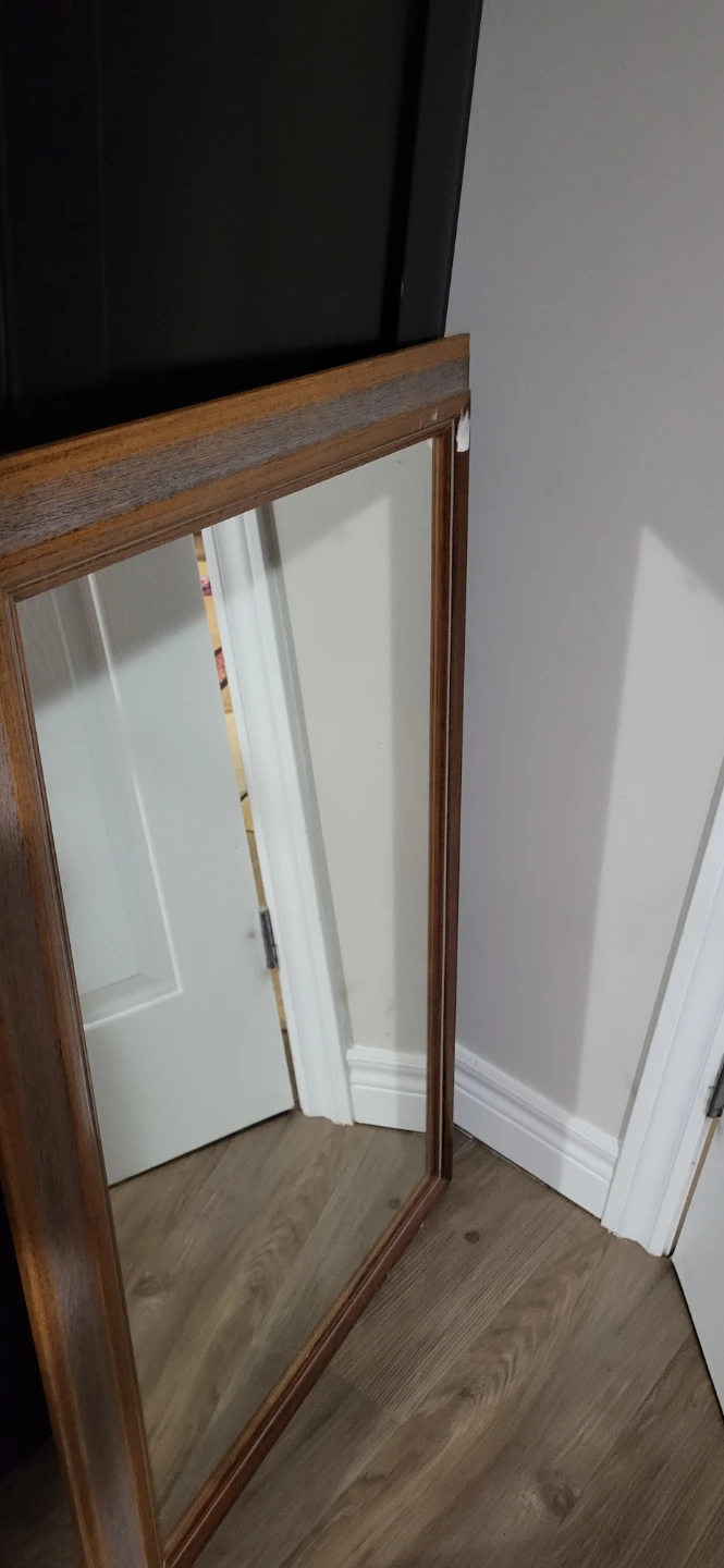 Wall mirror with wooden frame - photo 2