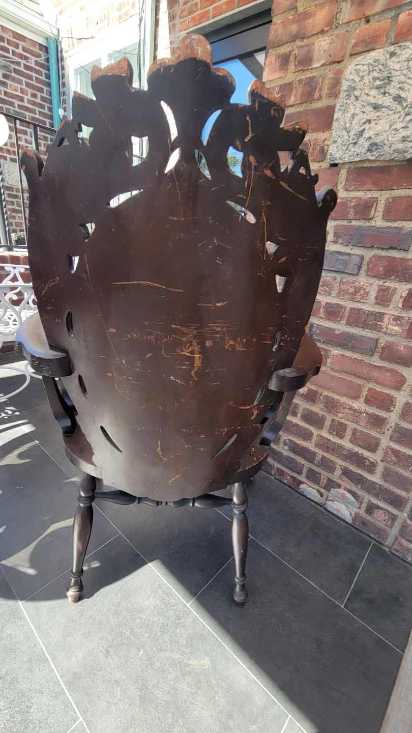 Vintage Carved Wooden Armchair - photo 3