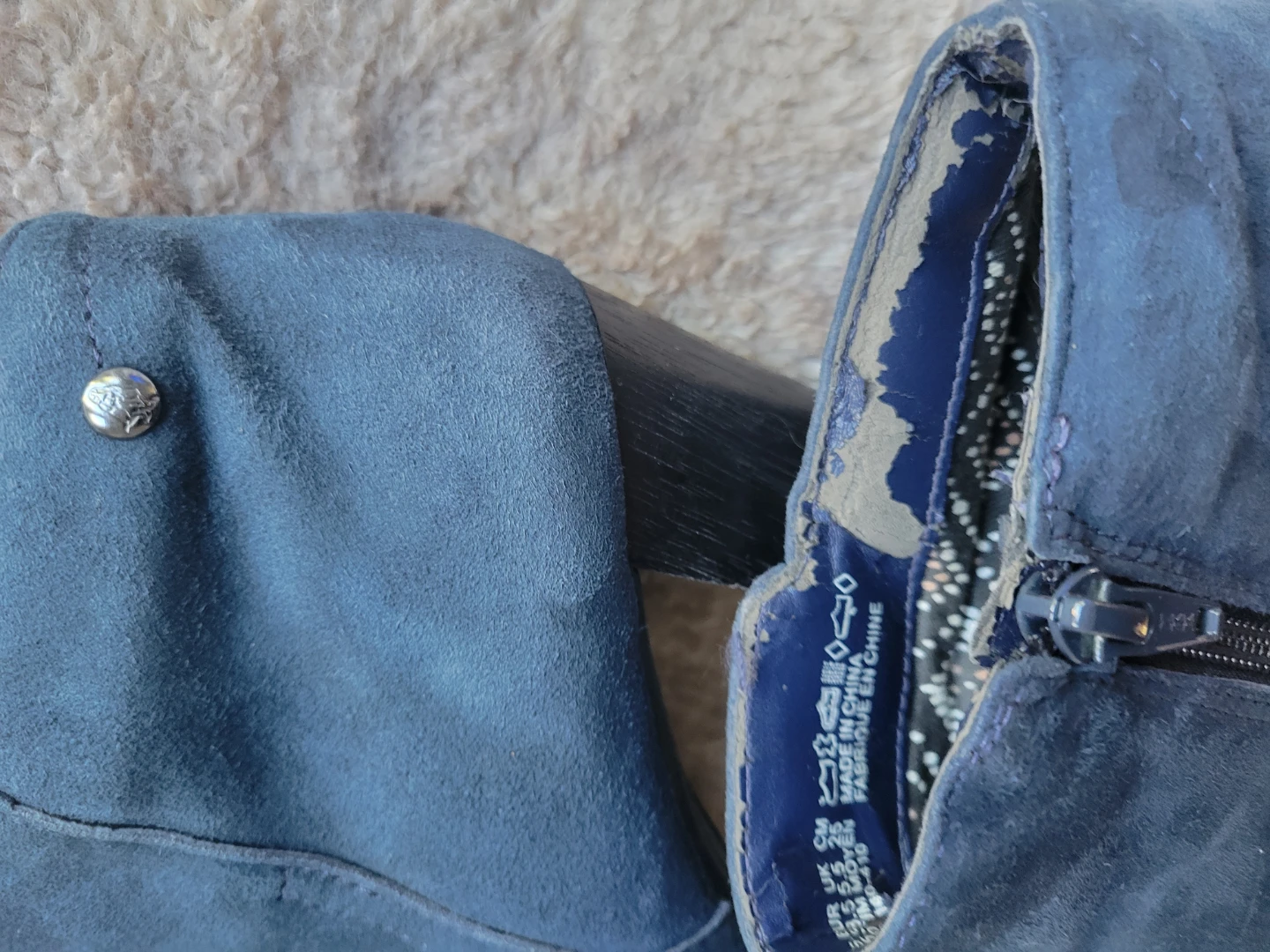 Hush Puppies blue suede booties - photo 3