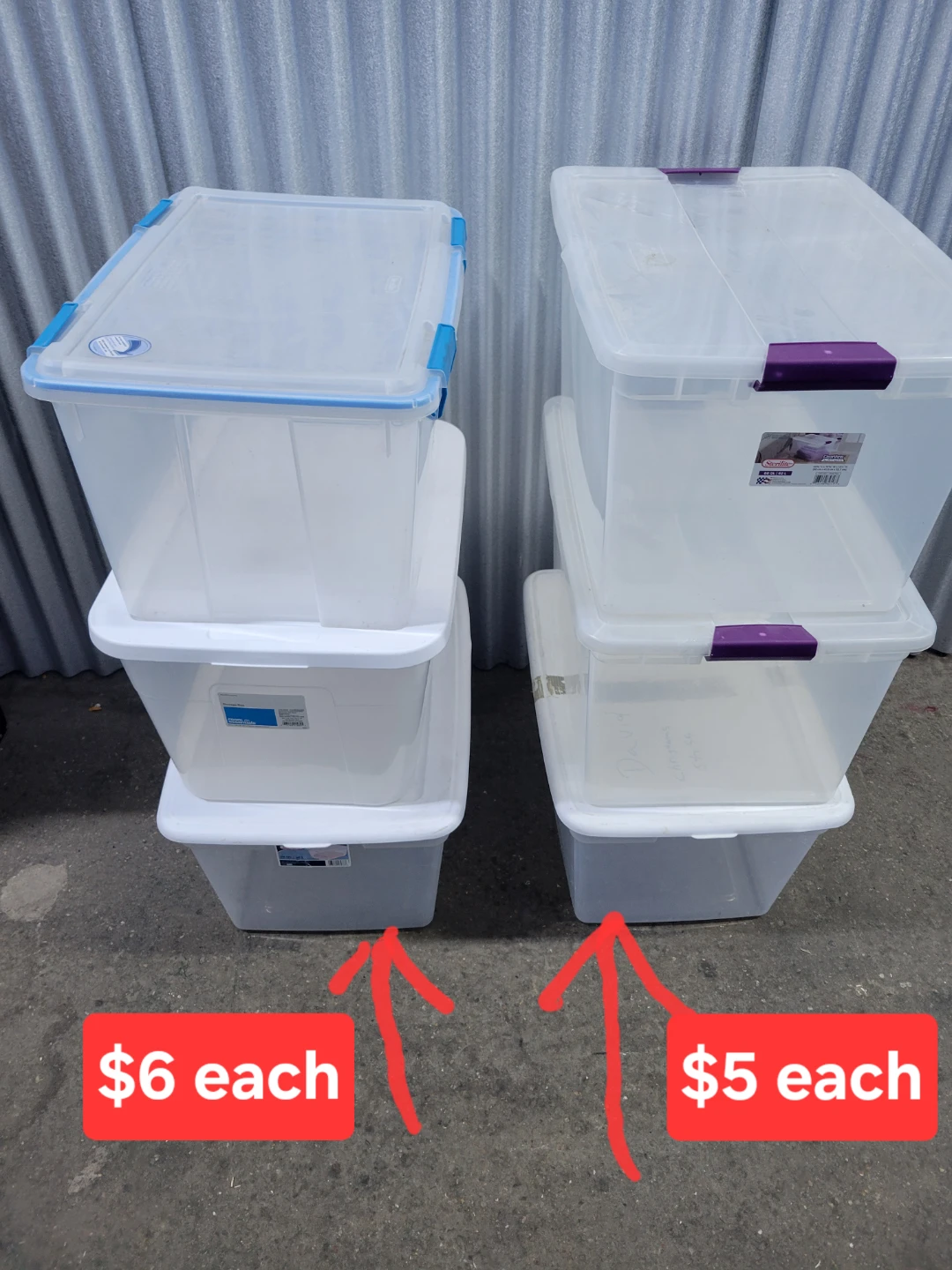 Clear Plastic Storage Bins - photo 2