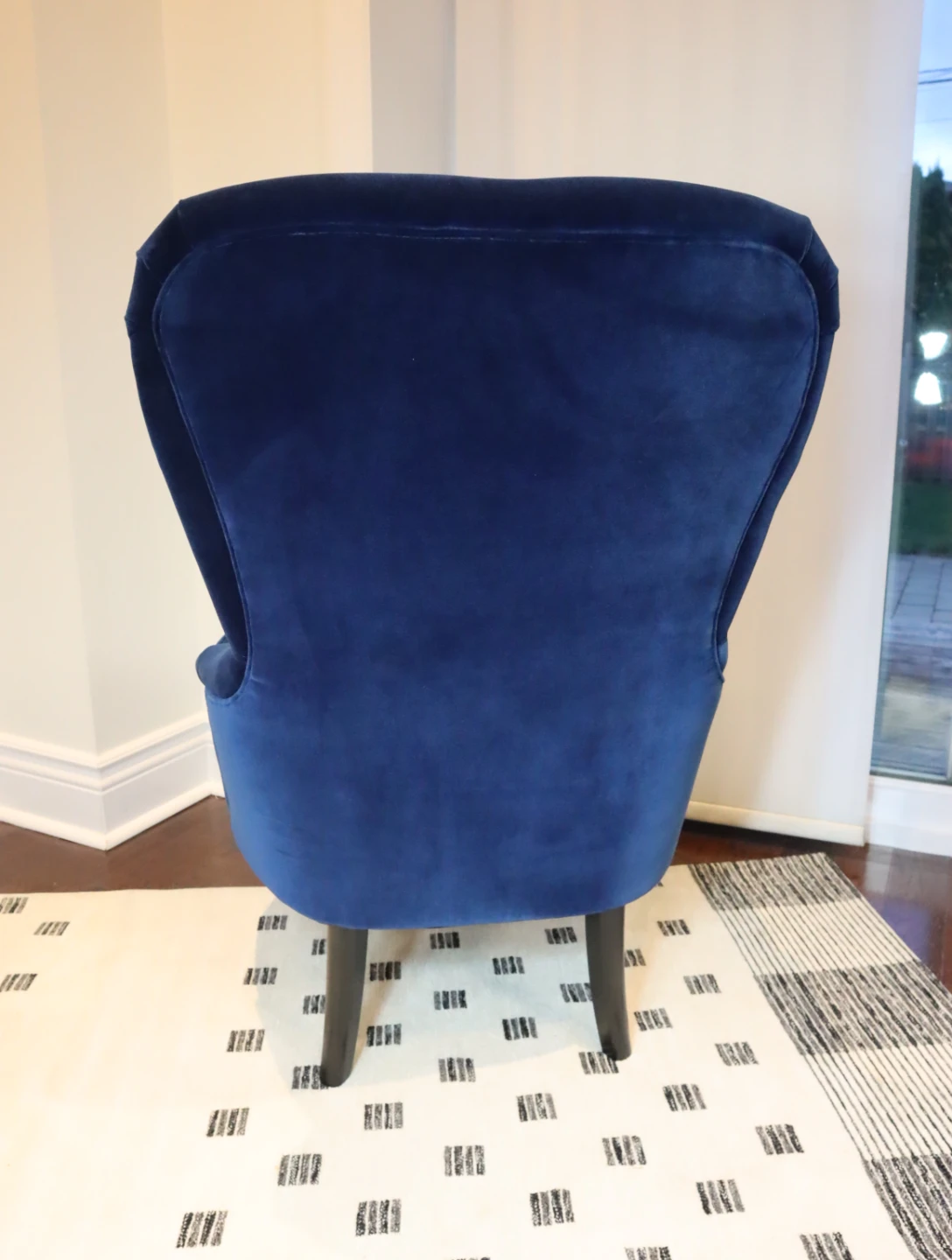 Blue Velvet Accent Chair - photo 4