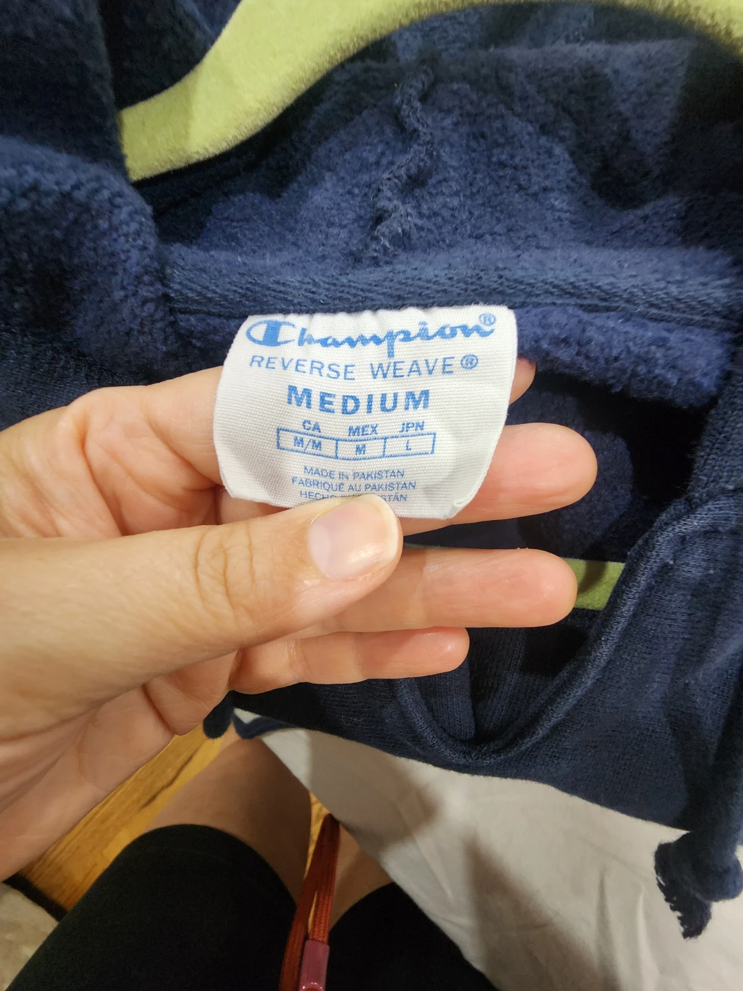 Champion Reverse Weave Hoodie Navy Medium