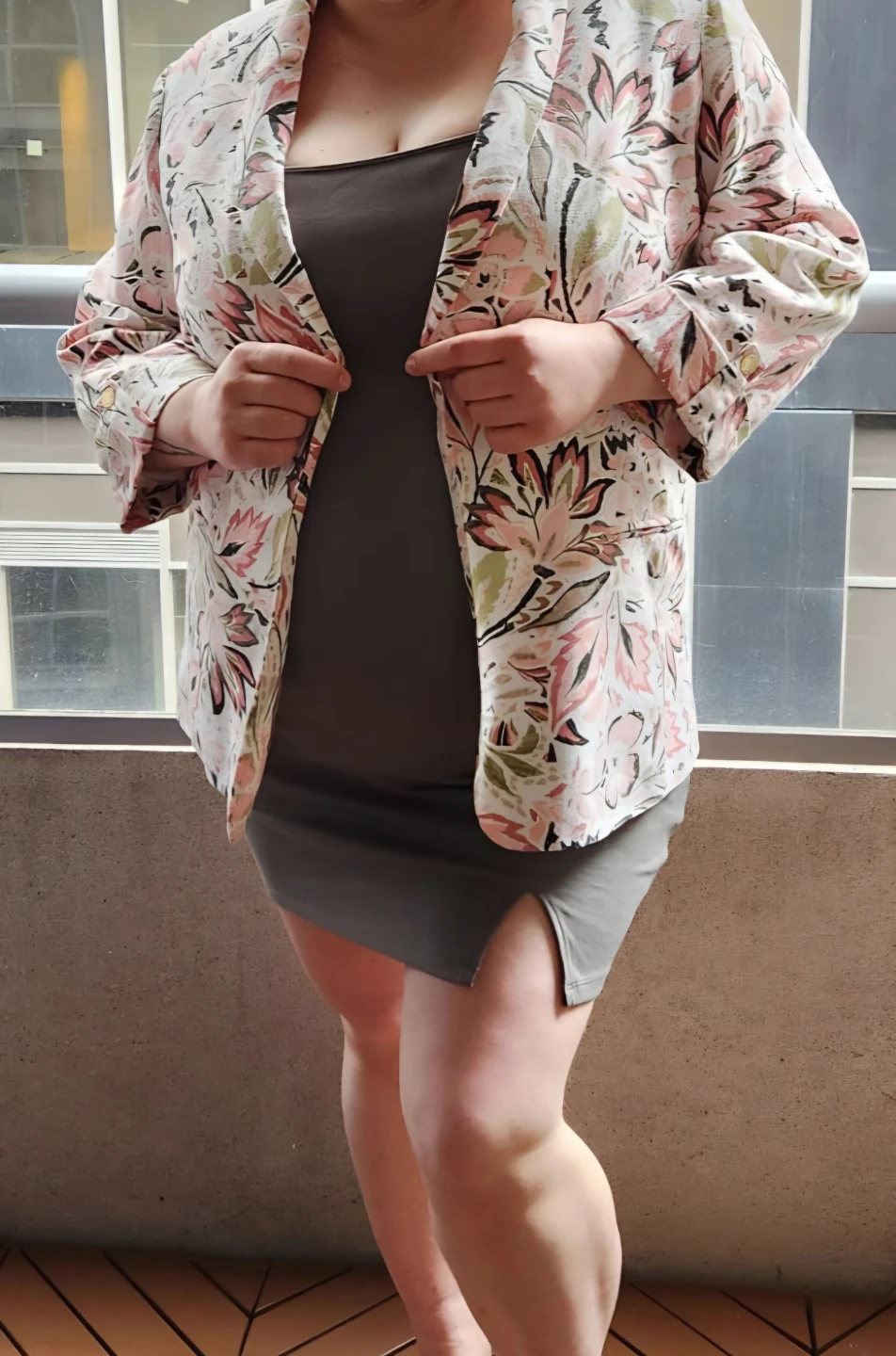 H&M, XL, Olive Green Square Neck Mini - Dress - photo 2