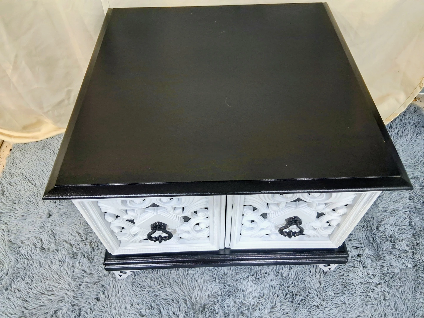 Black and White Decorative Cabinet - photo 3