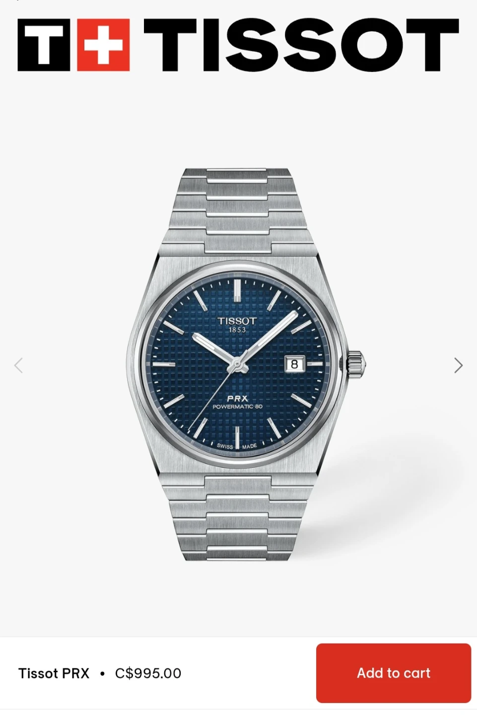 Tissot PRX 80 Automatic Blue