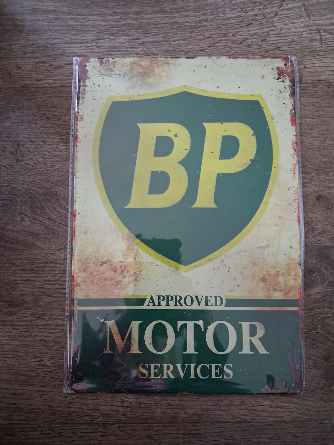 Vintage Style BP Motor Services Metal Sign