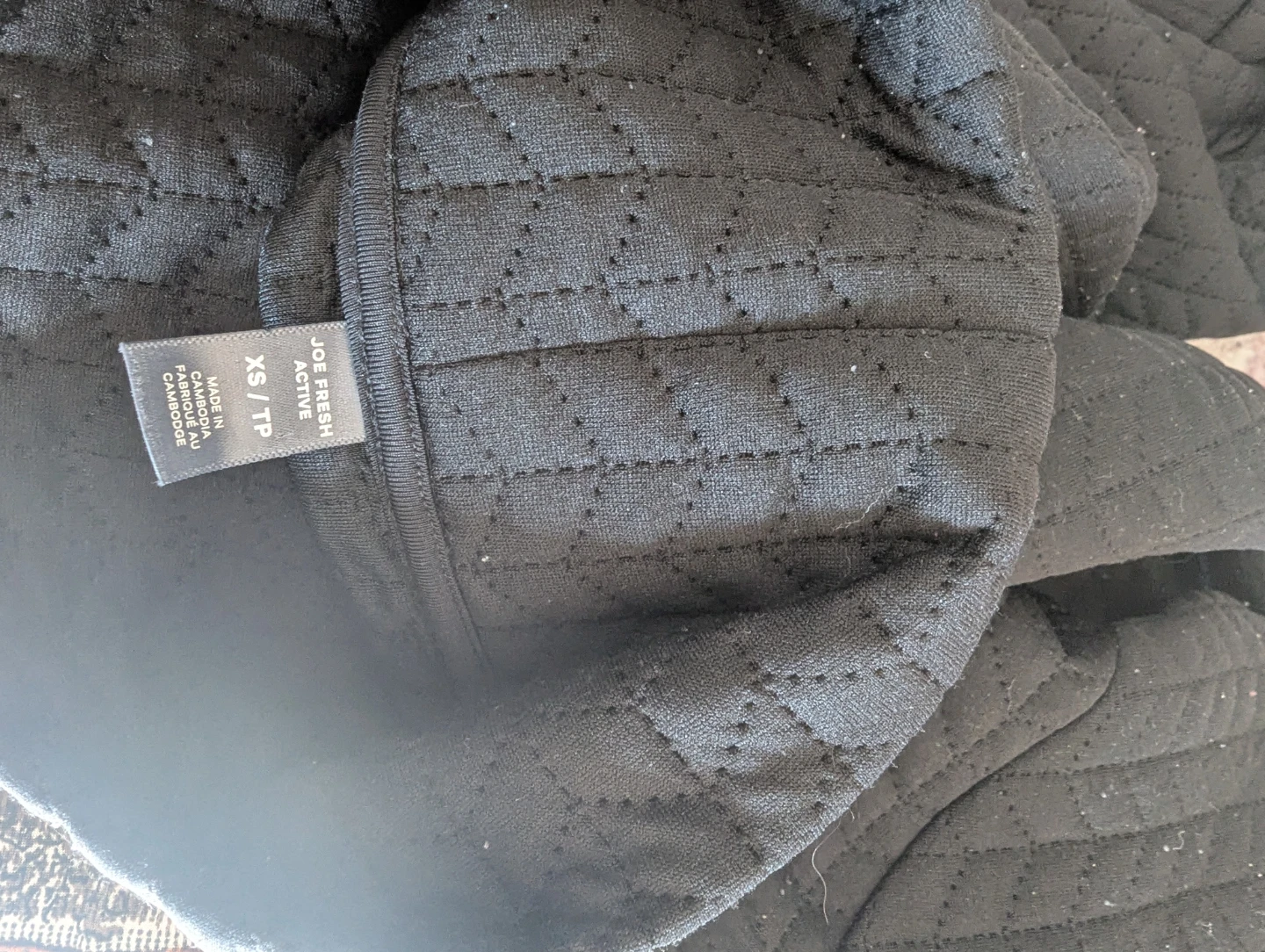 Joe Fresh Active Quilted Pullover Black - photo 2