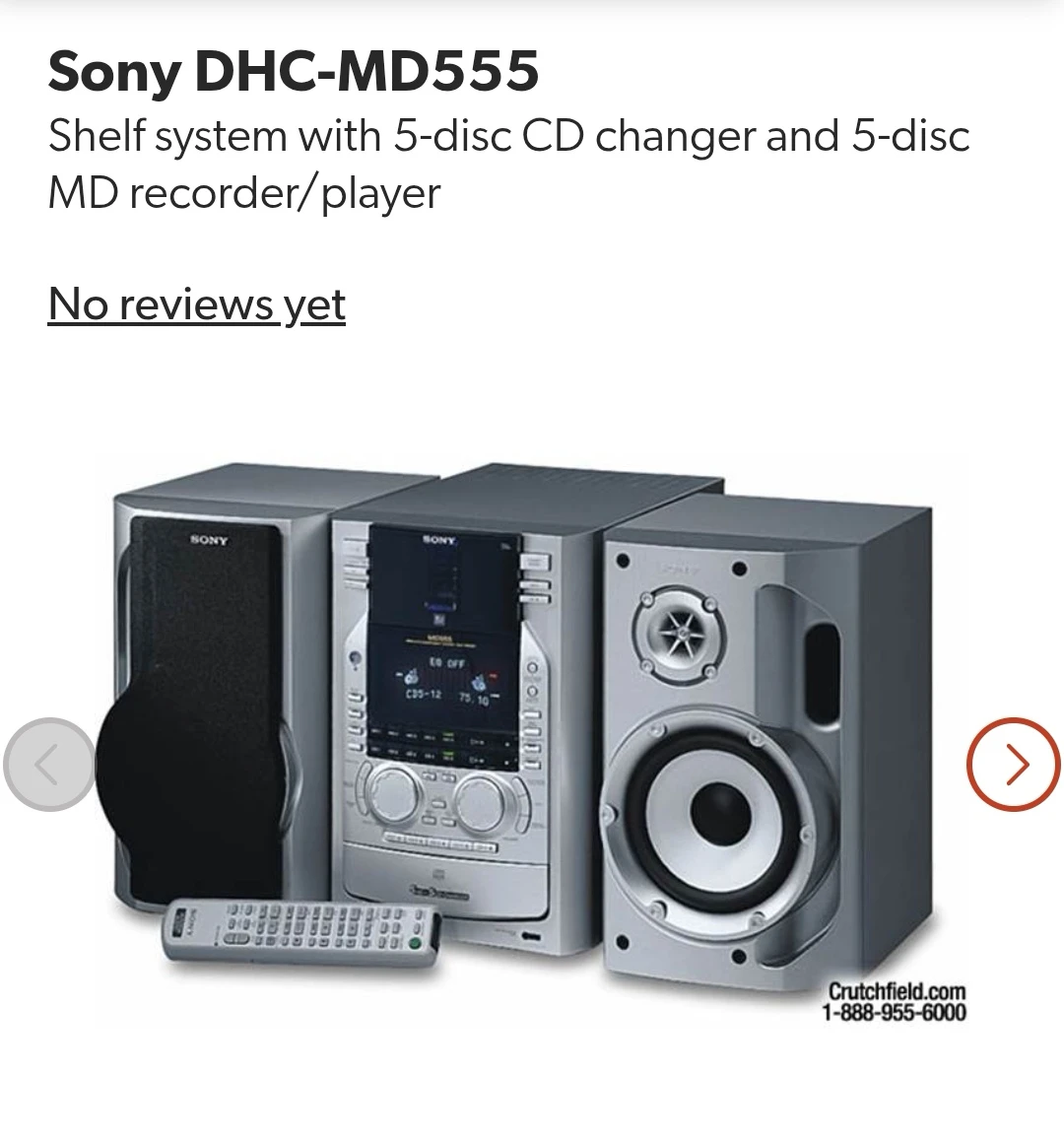 Sony DHC-MD555 Shelf System