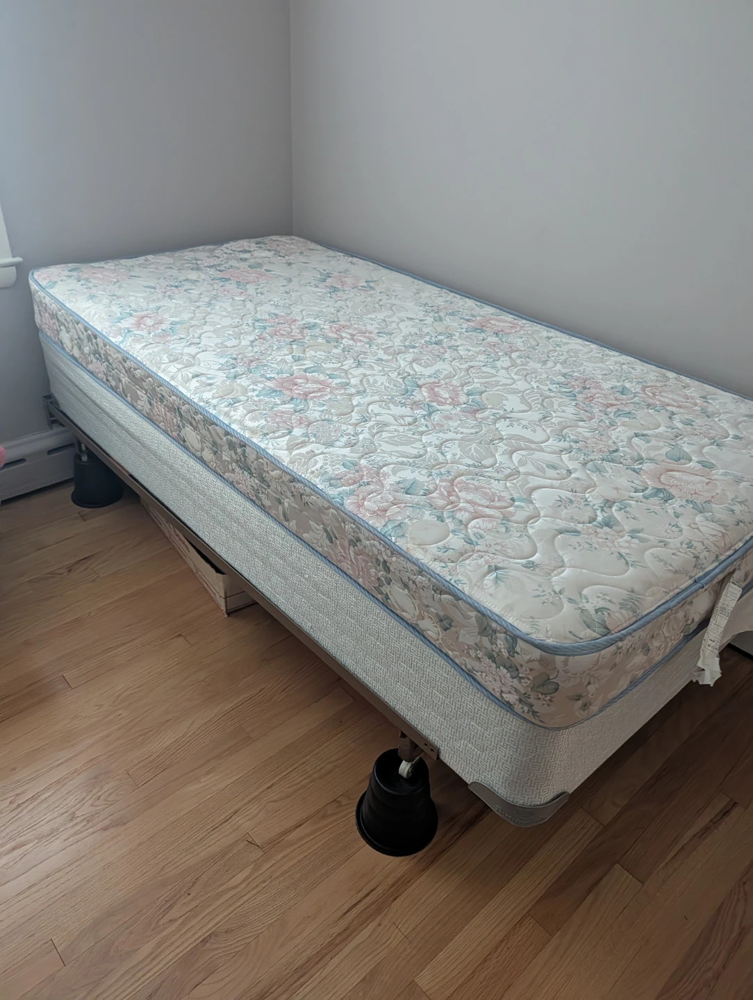 Twin size mattress and box spring