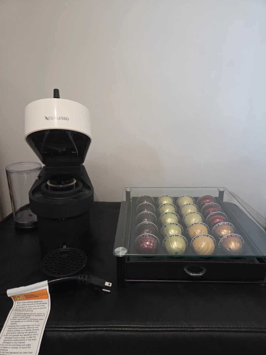 Nespresso Vertuo coffee machine with Capsule Holder