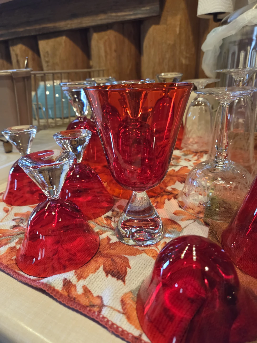 Vintage Ruby Red Cocktail &Sherbet Glasses - photo 3